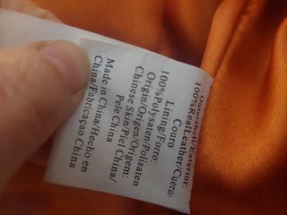 Chaqueta piel naranja 