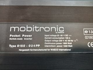 inversor de corriente de 24/220v mobitronic waeco