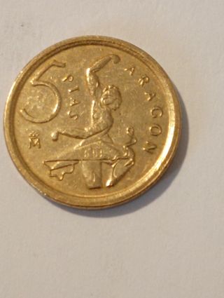 moneda Conmemorativa de 5pts Aragón,
