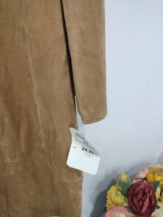 Vestido antelina beige