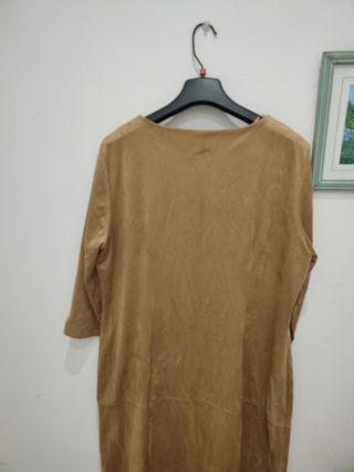 Vestido antelina beige