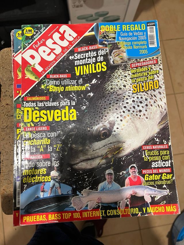 Lote 25 revistas dw feder pesca