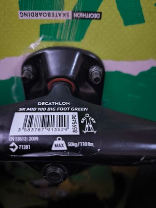 Monopatín SK MID 100 BIG FOOT GREEN