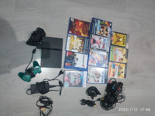 PlayStation2+11juegos+2mandos