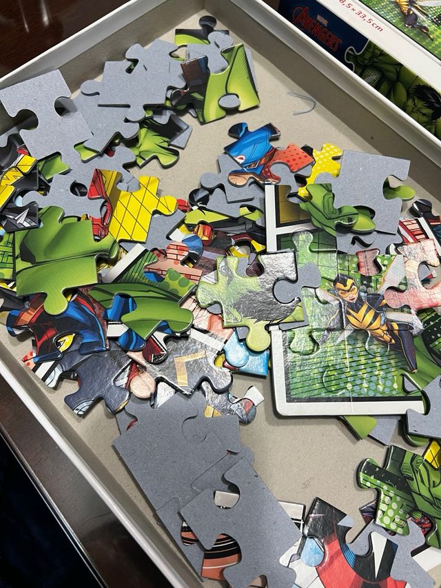 Lote de 7 puzzles de súper héroes
