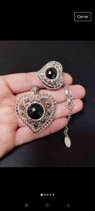 Joyas plata y ónix 