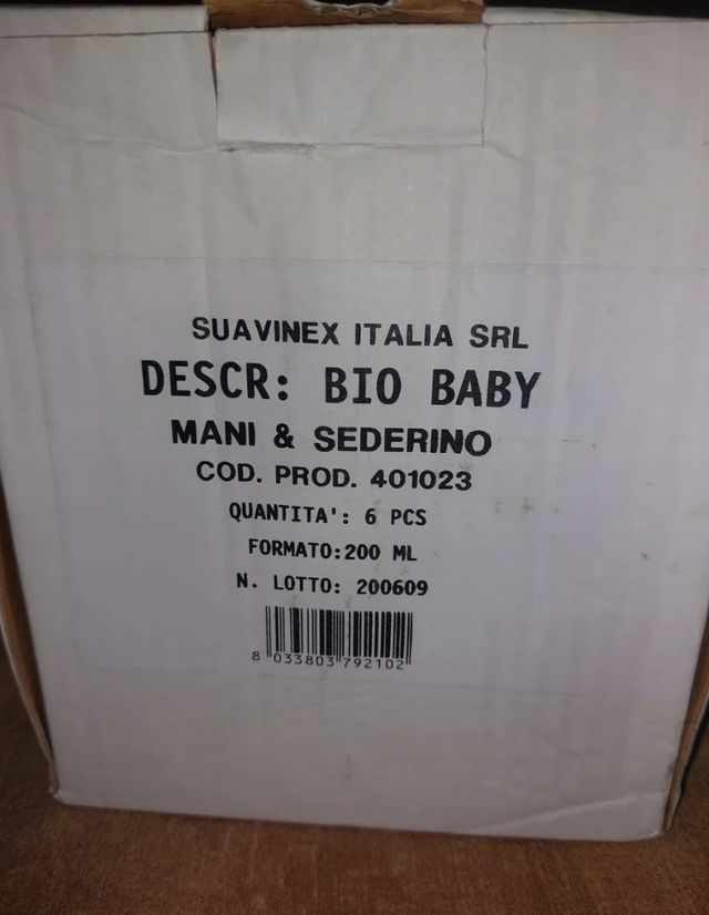 6 flaconi Bio Baby Mani e Sederino 