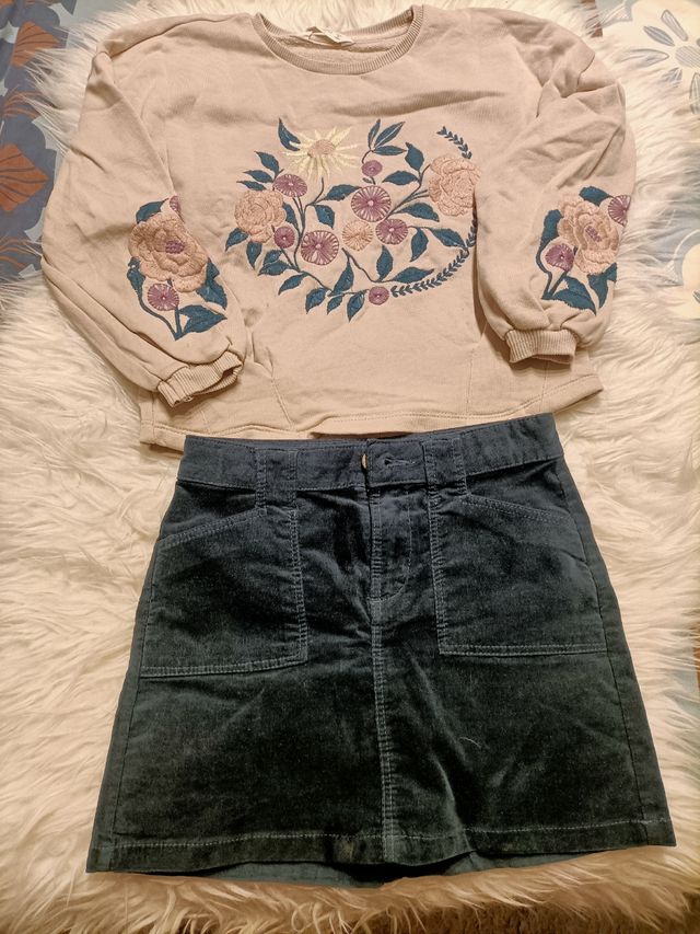 Conjunto de falda y jersey