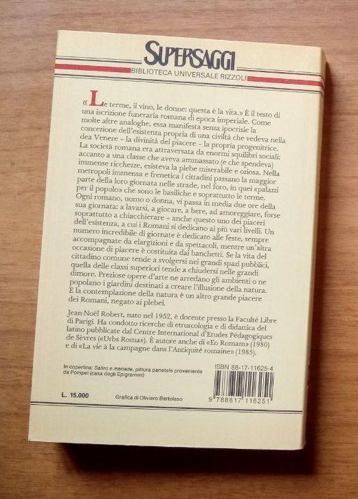 Libro "I piaceri a Roma" di Jean-Noel Robert