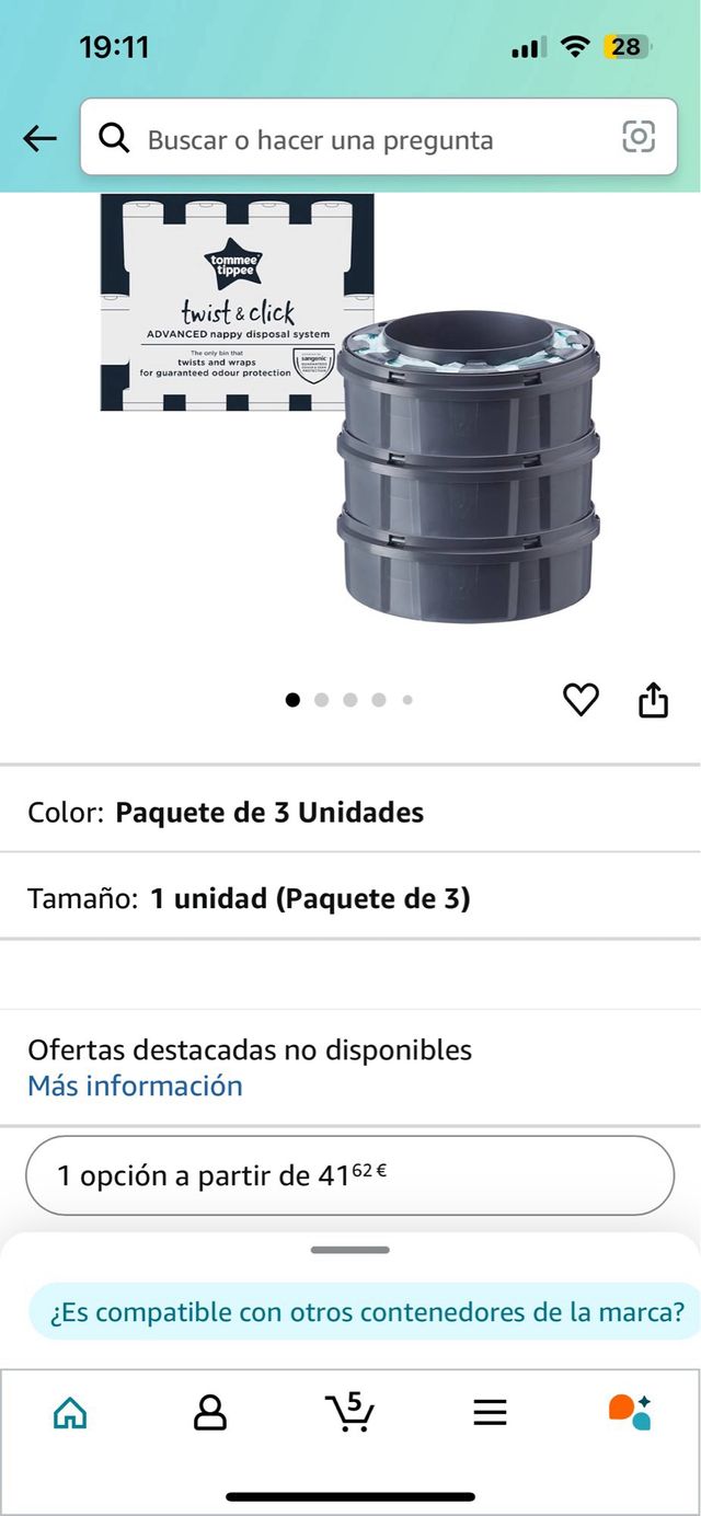 Recambios Contenedor Pañales