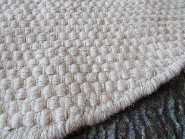 2 x alfombra redonda de lana Benuta Rocco crema