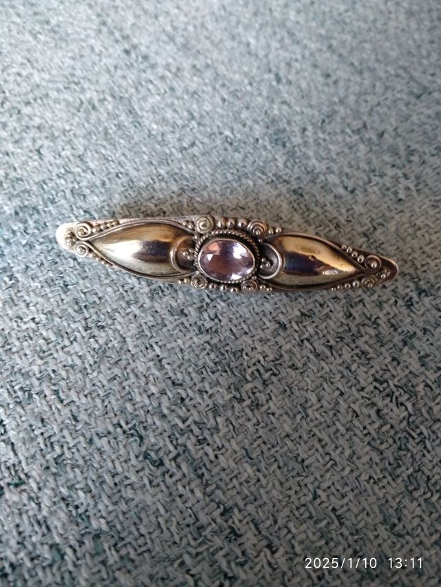 BROCHE VINTAGE PLATA