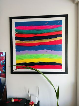 Olio su tela dipinto a mano 1x1mt