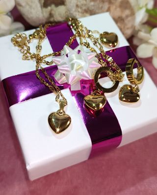 Conjunto chapado en oro 18K