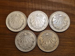 UN PESO Resplandor México Plata