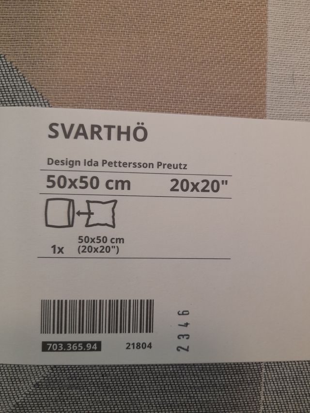 Due fodere 100% cotone.  IKEA