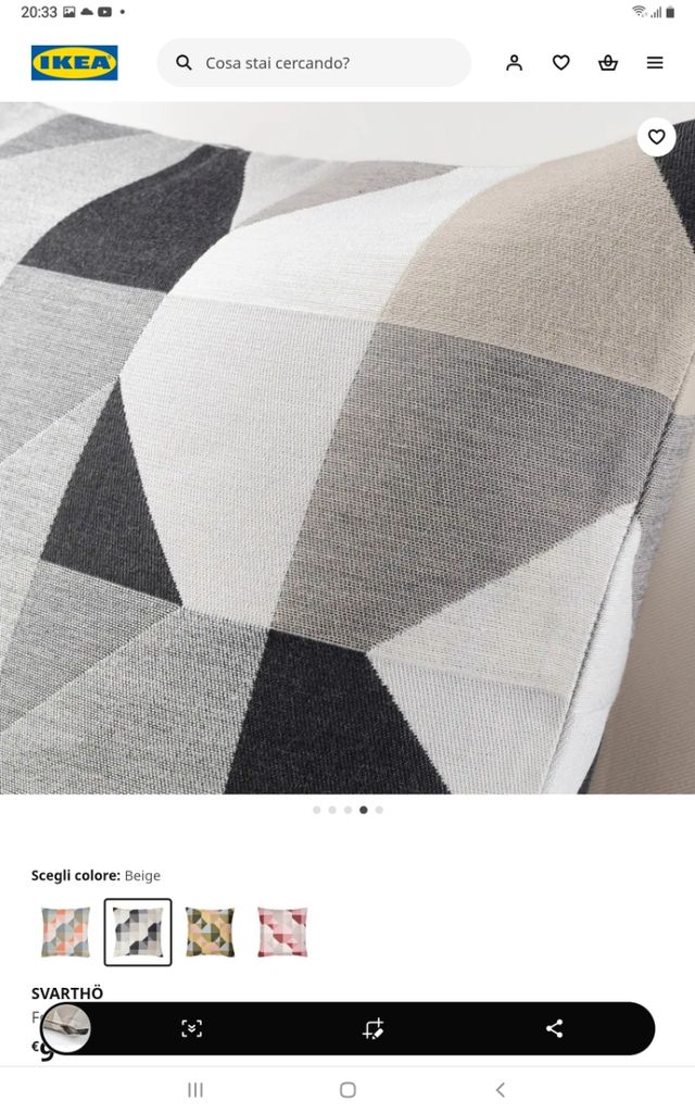 Due fodere 100% cotone.  IKEA