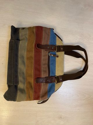 Bolso de lona multicolor
