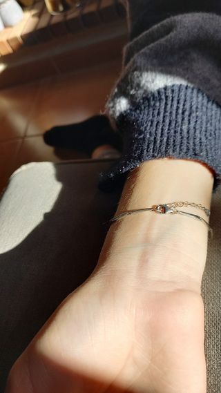Pulsera de plata con circonitas