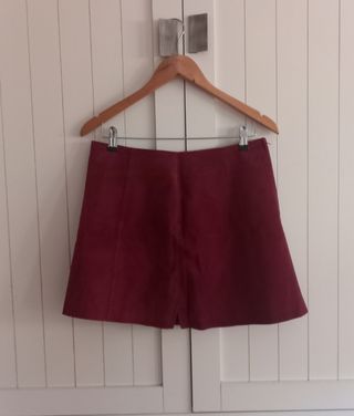 Falda de piel de ante 100% Topshop