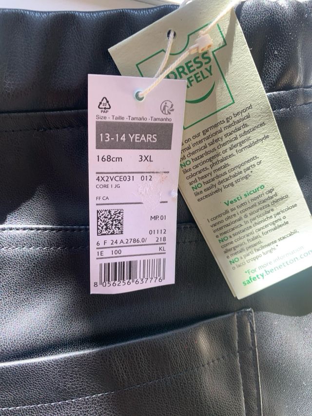 Pantalon Skinny polipiel T/13/14 NUEVAS