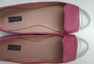 Bailarinas fucsia y plata T.40
