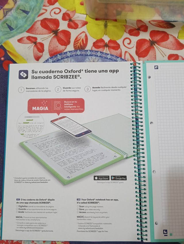 Taccuino Oxford Aqua Intenso TOUCH