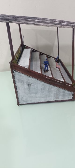 Diorama maqueta Scalextric grada