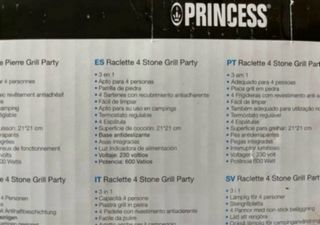 Raclettes Princess NUEVAS