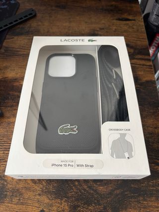 Iphone 15 pro case with strap by Lacoste
