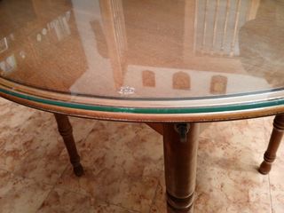 Mesa redonda extensible madera
