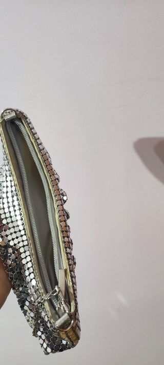 Bolso fiesta plateado 