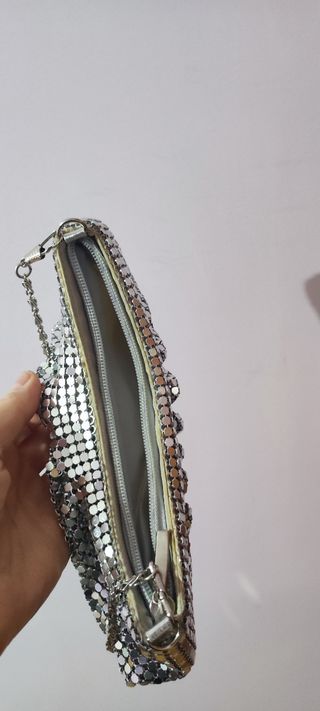 Bolso fiesta plateado 