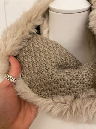 Collo Eco pelliccia beige