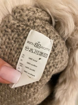 Collo Eco pelliccia beige