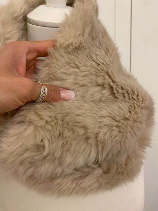 Collo Eco pelliccia beige