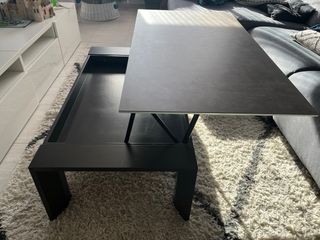 Mesa centro elevable ceramica y cristal