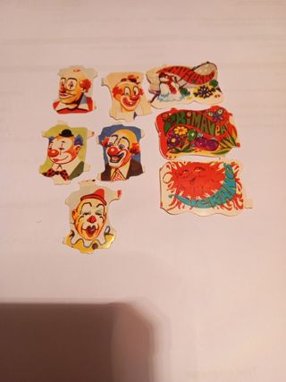 Cromos troquelados de payasos