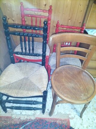 Sillas anea rusticas