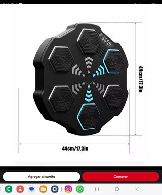 Maquina boxeo musical + guantes