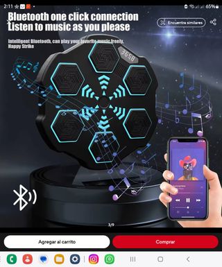 Maquina boxeo musical + guantes