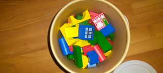 Juego de madera de construcción