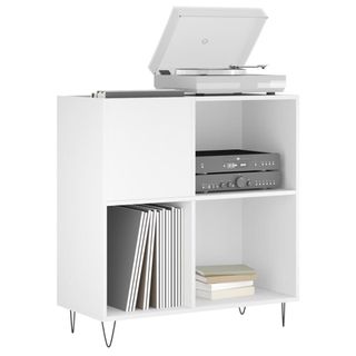Mueble tocadiscos, discos de vinilo 