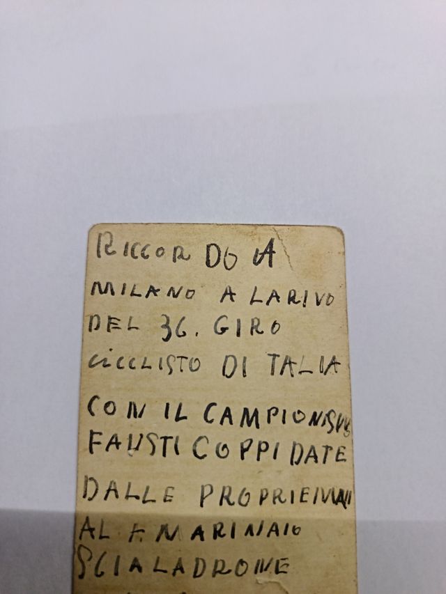 Foto ricordo Fausto Coppi