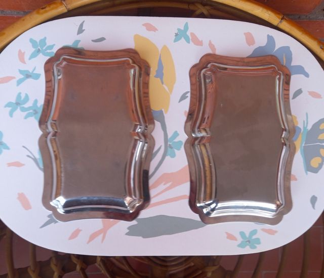 2 Bandejas Acero Vintage