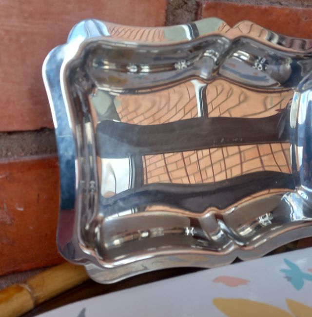 2 Bandejas Acero Vintage