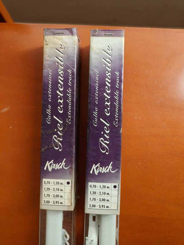 Rieles extensibles 0,7-1,20 m. blancos 