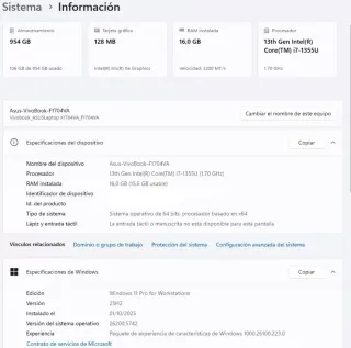 PC Ordenador Portátil Asus Vivobook i7, 17,3"