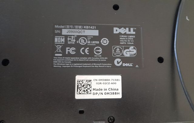 TASTIERA USB MARCA DELL PER PC