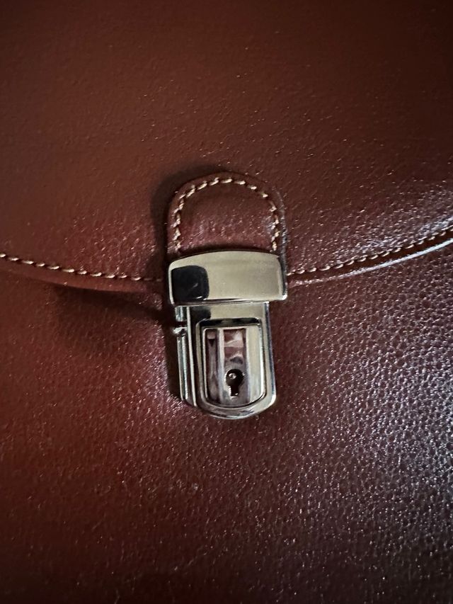 Cartella porta documenti vintage in pelle